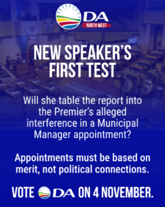 New Speaker’s first test: will she table the Premier’s Ad Hoc report?