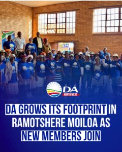 DA grows its footprint in Ramotshere Moiloa as new members join