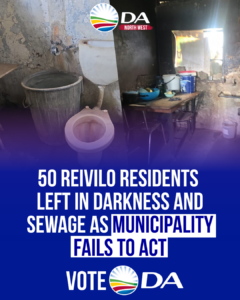 50 Reivilo residents left in darkness and sewage as municipality fails to act