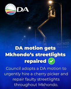 DA’s fight against dysfunctional street lights in Mkhondo gets the nod