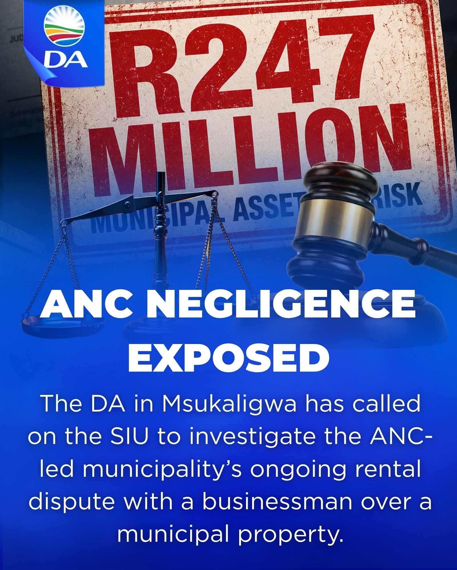 DA in Msukaligwa calls for investigation into municipality's
