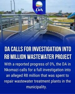 DA in Nkomazi calls for investigation into R8 million refurbishment project 