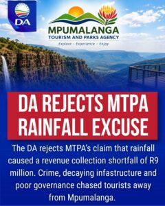 DA rejects MTPA rainfall excuse for revenue collection shortfall