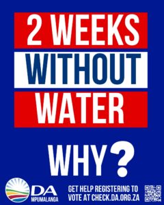 DA calls on CoGHSTA to sort out Govan Mbeki’s water crisis