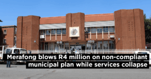Merafong blows R4 million on non-compliant municipal plan while services collapse