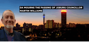 DA mourns the passing of Joburg Councillor Martin Williams