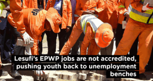 Lesufi’s EPWP jobs are not accredited, pushing youth back to unemployment benches
