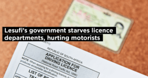 Lesufi’s government starves licence departments, hurting motorists