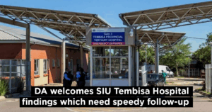 DA welcomes SIU Tembisa Hospital findings which need speedy follow-up