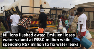 Millions flushed away: Emfuleni loses water valued at R880 million while spending R57 million to fix water leaks