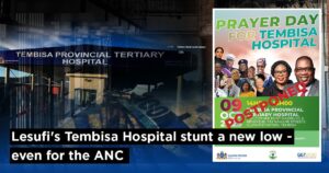 Lesufi&#8217;s Tembisa hospital stunt a new low &#8211; even for the ANC