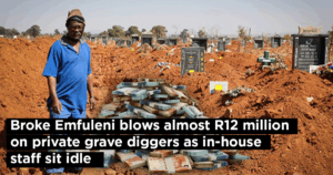 Broke Emfuleni blows almost R12 million on private grave diggers as in-house staff sit idle