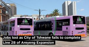 Jobs lost as City of Tshwane fails to complete Line 2B of Areyeng Expansion