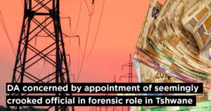 DA concerned by appointment of seemingly crooked official in forensic role in Tshwane