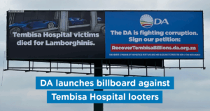 DA launches billboard against Tembisa Hospital looters