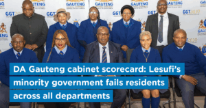 DA Gauteng cabinet scorecard: Lesufi’s minority government fails residents across all departments