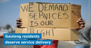 Gauteng residents deserve service delivery