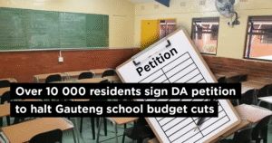 Over 10 000 residents sign DA petition to halt Gauteng school budget cuts