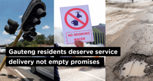 Gauteng residents deserve service delivery not empty promises