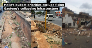 Maile’s budget priorities exclude fixing Gauteng’s collapsing infrastructure