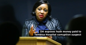 DA exposes hush money paid to Tembisa Hospital corruption suspect