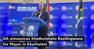 DA announces Khathutshelo Rasilingwane for Mayor in Ekurhuleni