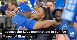 I accept the DA’s nomination to run for Mayor of Ekurhuleni