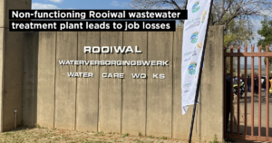 Non-functioning Rooiwal wastewater treatment plant leads to job losses