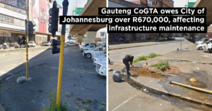 Gauteng CoGTA owes City of Johannesburg over R670,000, affecting infrastructure maintenance