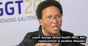 Lesufi dumps failed health MEC, but replacement is another disaster