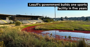 Lesufi’s government builds one sports facility in five years