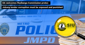 DA welcomes Madlanga Commission probe: Joburg tender corruption must be exposed and punished