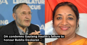 DA condemns Gauteng Health’s failure to honour Babita Deokaran