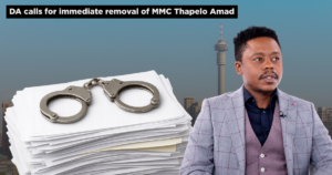 DA calls for immediate removal of MMC Thapelo Amad