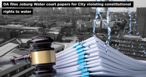 DA files Joburg Water court papers for City violating constitutional rights to water