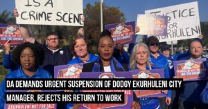 DA demands urgent suspension of dodgy Ekurhuleni City Manager, rejects his return to work