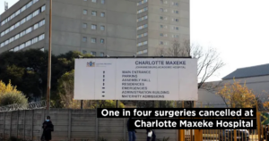 One in four surgeries cancelled at Charlotte Maxeke Hospital