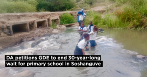 DA petitions GDE to end 30-year-long wait for primary school in Soshanguve