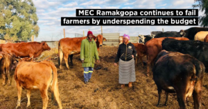 MEC Ramakgopa continues to fail farmers by underspending the budget