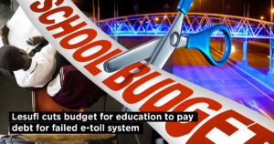 Lesufi cuts budget for education to pay debt for failed e-toll system