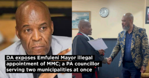 DA exposes Emfuleni Mayor illegal appointment of MMC; a PA councillor serving two municipalities at once