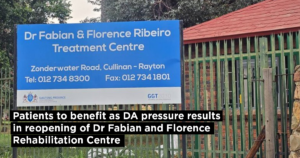 Patients to benefit as DA pressure results in reopening of Dr Fabian and Florence Rehabilitation Centre