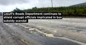Lesufi’s Roads Department continues to shield corrupt officials implicated in bus subsidy scandal