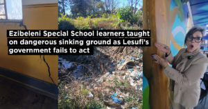 Ezibeleni Special School learners taught on dangerous sinking ground as Lesufi’s government fails to act