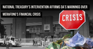 National Treasury’s intervention affirms DA’s warnings over Merafong’s financial crisis
