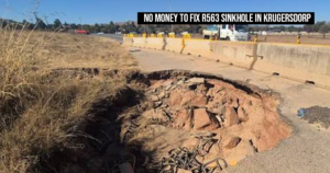No money to fix R563 sinkhole in Krugersdorp