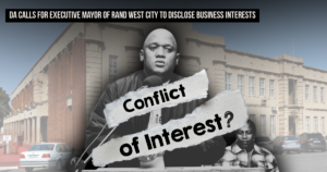 DA calls for Executive Mayor of Rand West City to disclose business interests