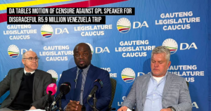 DA tables motion of censure against GPL Speaker for disgraceful R5.9 million Venezuela trip