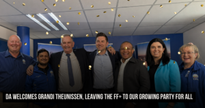 DA welcomes Grandi Theunissen, leaving the FF+ to our growing party for all