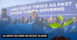 DA launches new Joburg jobs message, billboard